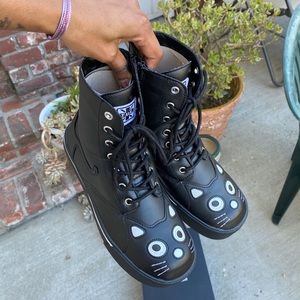 T.U.K. black kitty sneaker boot